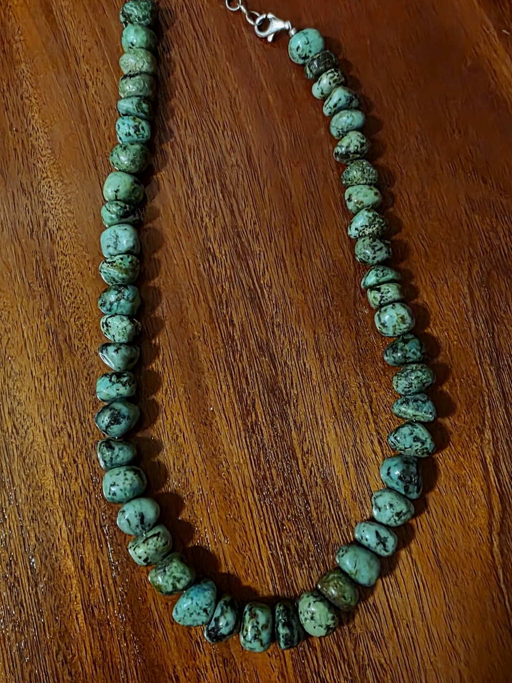 Turquoise Beaded Necklace - Green Stone Strand
